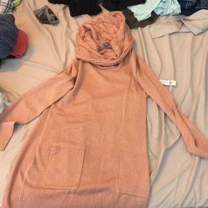 Peach sweater dress